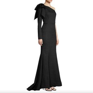 Rebecca Vallance Black One Shoulder Mermaid Gown | Size 4